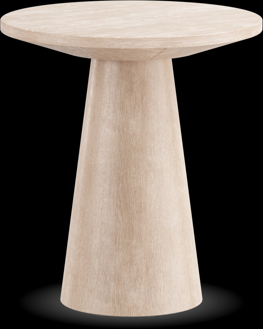 Kendall Natural Round End Table - Thumbnail - Image 1