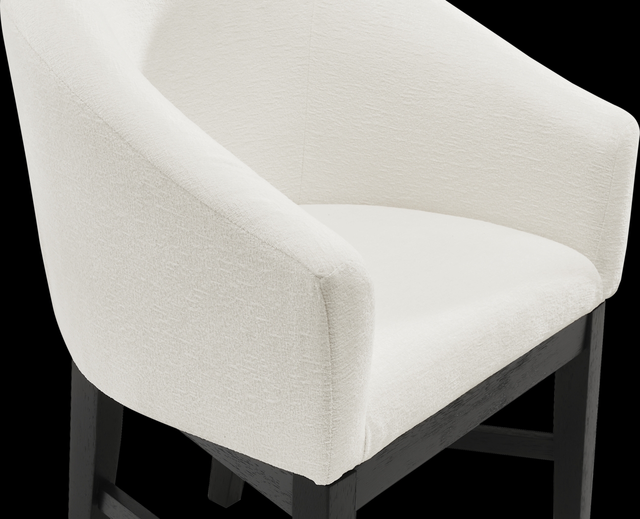 Kendall White Arm Chair with Black Legs - Thumbnail - Image 3