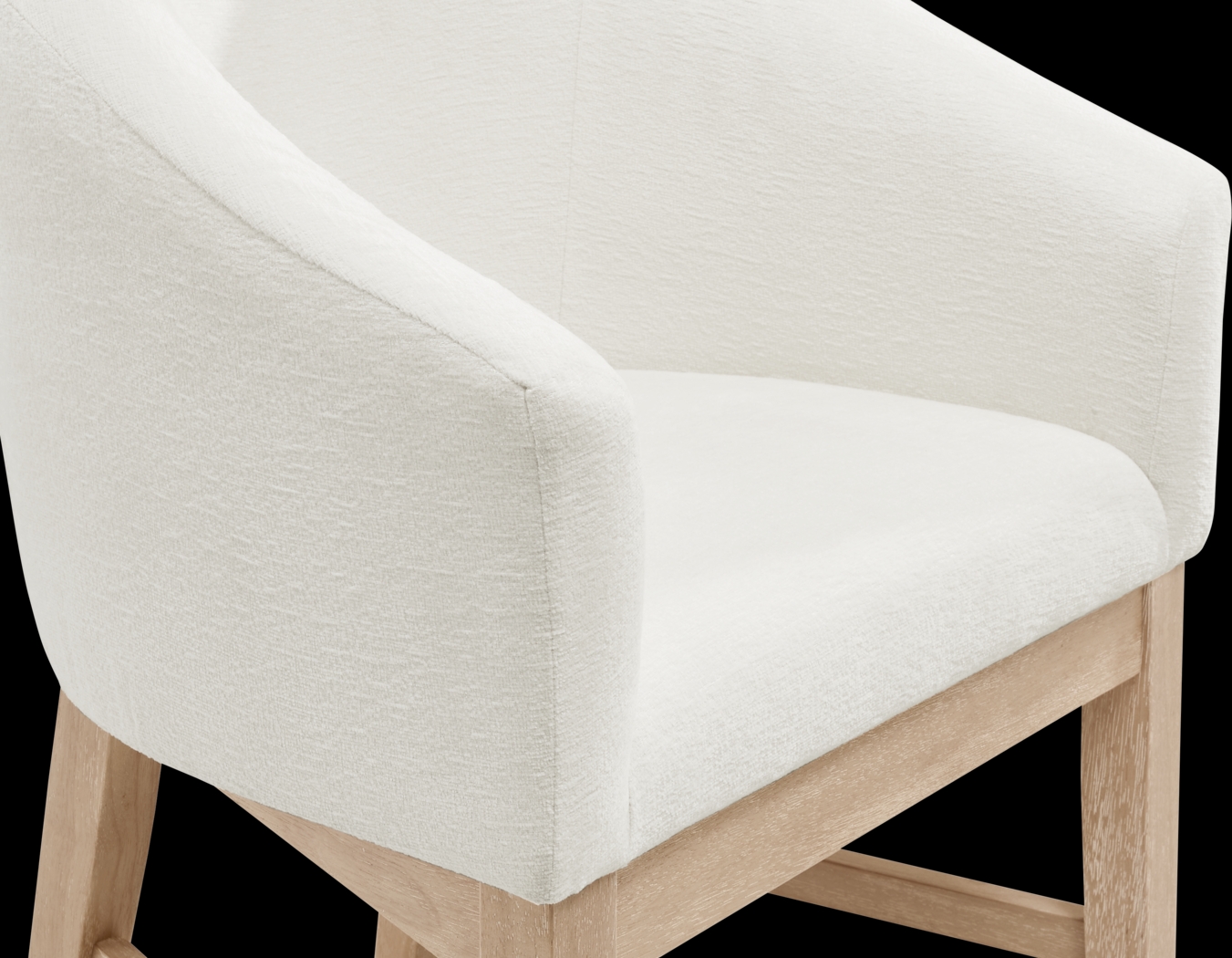 Kendall White Arm Chair with Natural Legs - Thumbnail - Image 3