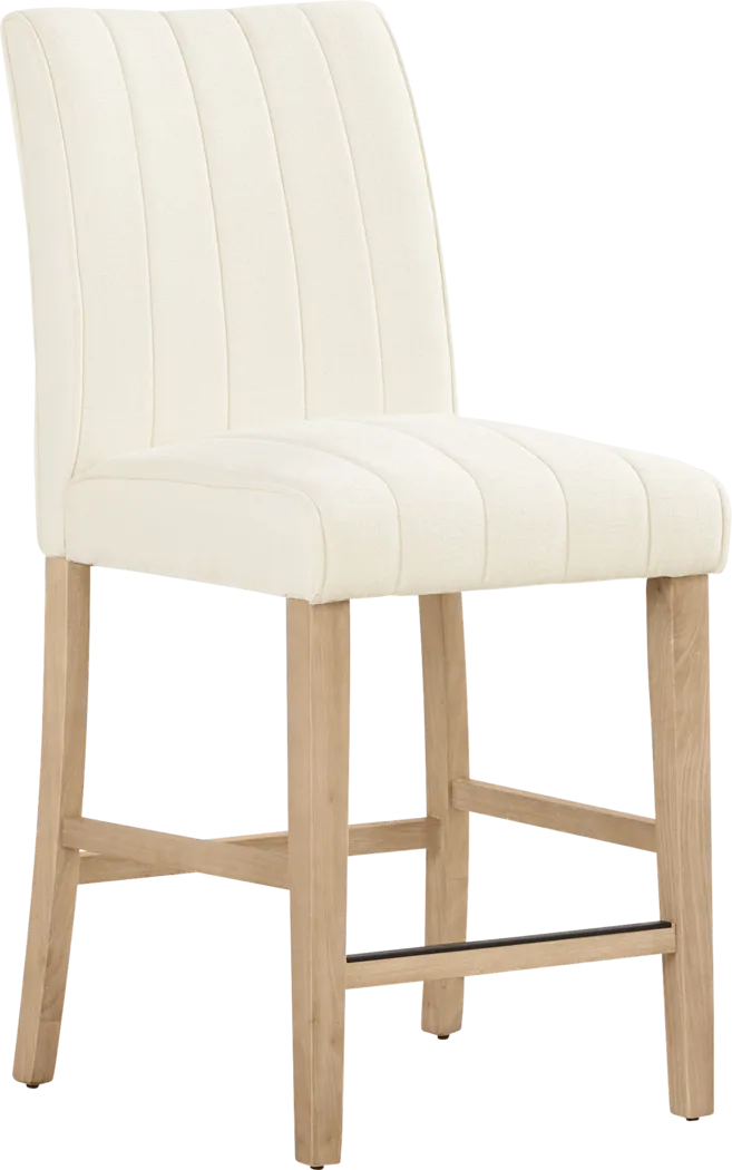 Kendall Natural 3 Pc 48" Round Counter Height Dining Room with White Stools - Thumbnail - Image 6