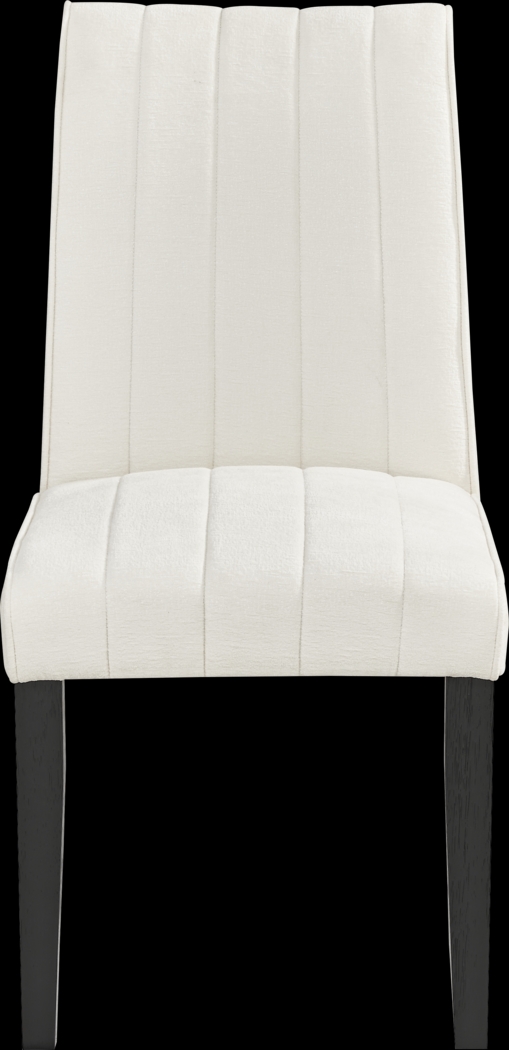 Kendall Black 5 Pc 48" Round Dining Room with White Side Chairs - Thumbnail - Image 4