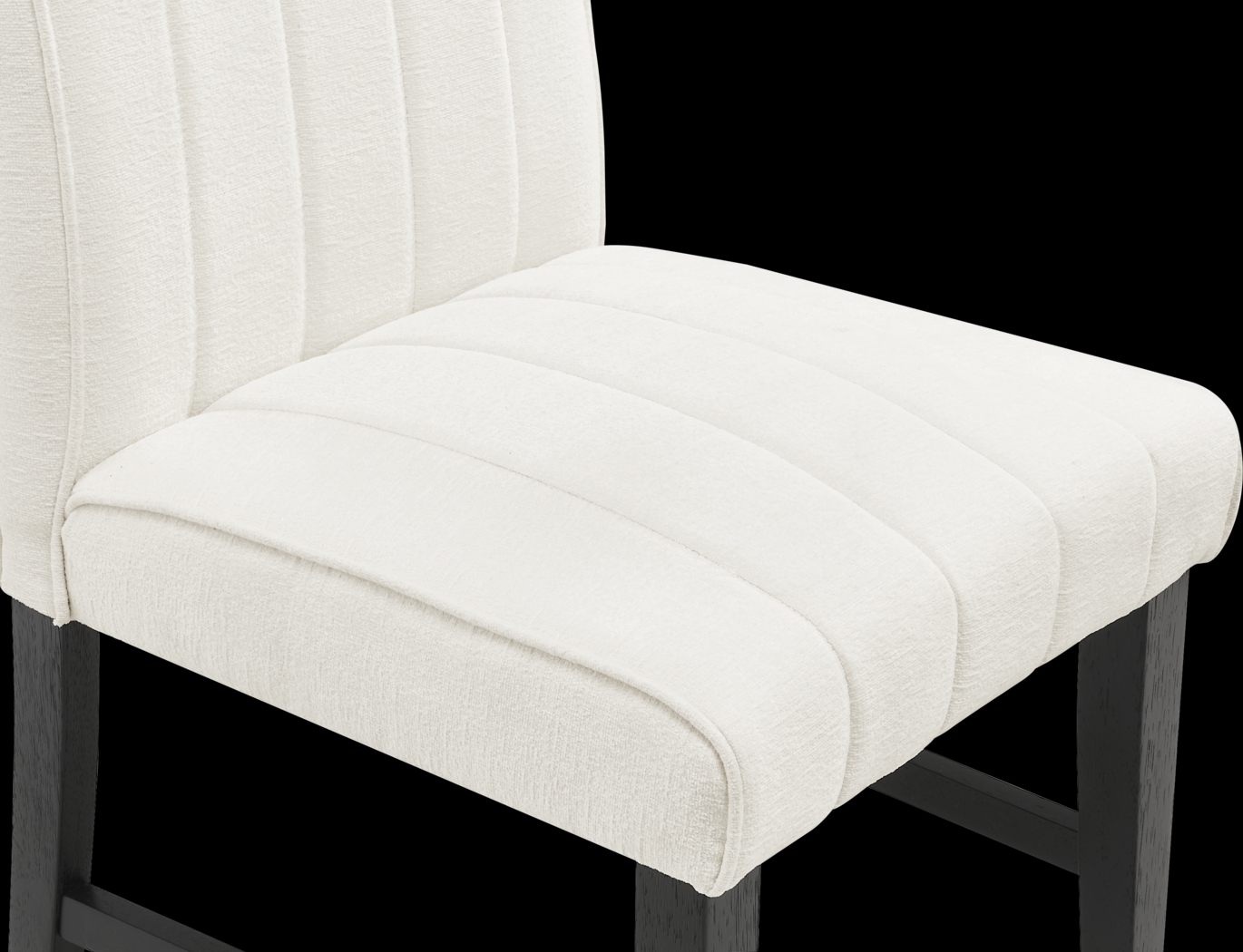 Kendall Black 5 Pc 48" Round Dining Room with White Side Chairs - Thumbnail - Image 5