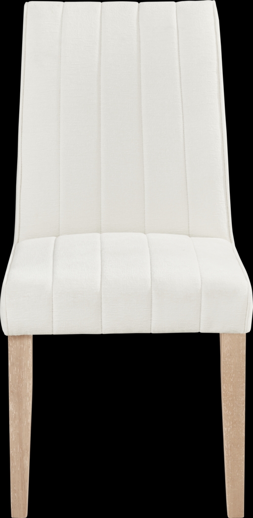 Kendall Natural 5 Pc 59" Round Dining Room with White Side Chairs - Thumbnail - Image 4