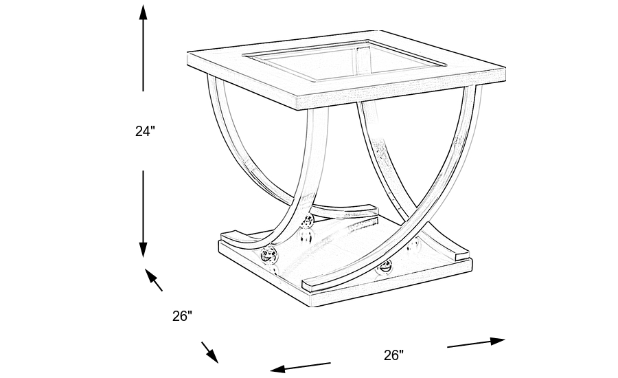 Dimension Image. Please refer to the Dimension Tab on this page for dimension details.