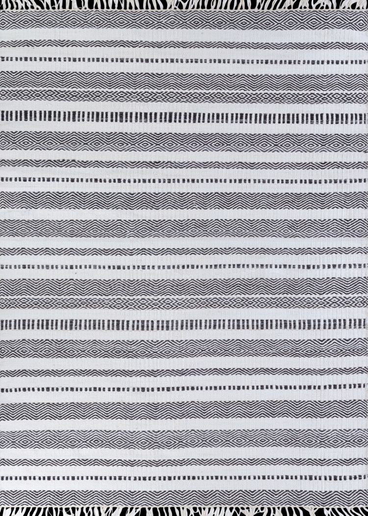 Kendria Black 5' x 8' Indoor/Outdoor Rug - Thumbnail - Image 1