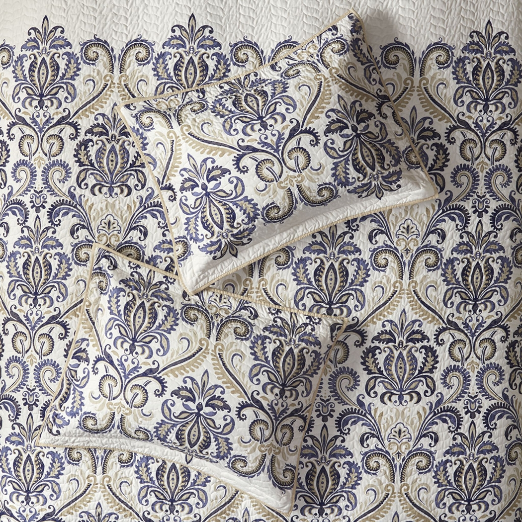 Kenison Blue 6 Pc King/California King Coverlet Set - Thumbnail - Image 6