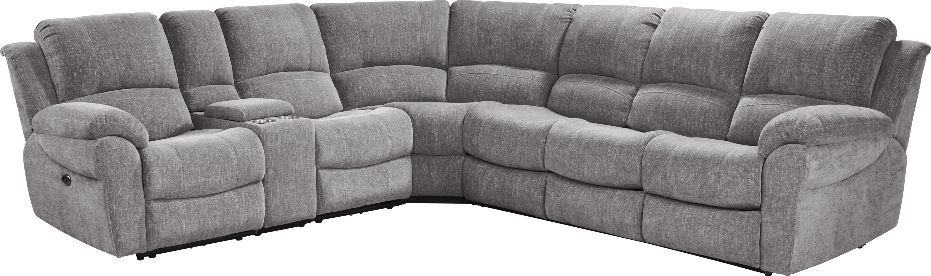Kenmore Heights Charcoal 5 Pc Power Reclining Gel Foam Sleeper Sectional - Thumbnail - Image 4