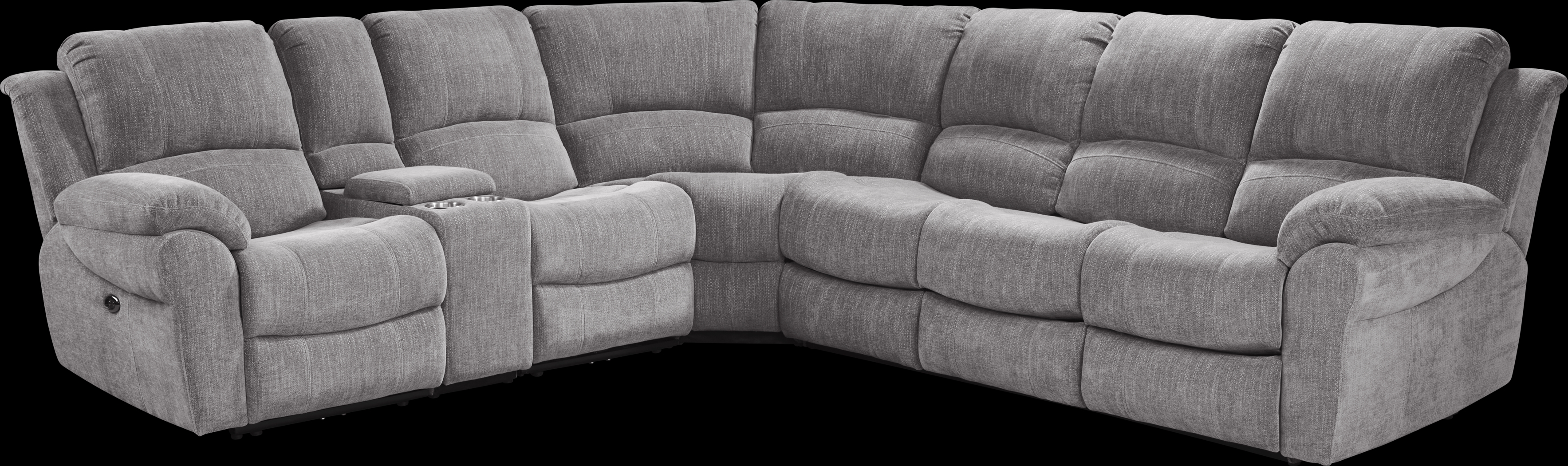 Kenmore Heights Charcoal 5 Pc Power Reclining Sleeper Sectional - Thumbnail - Image 4