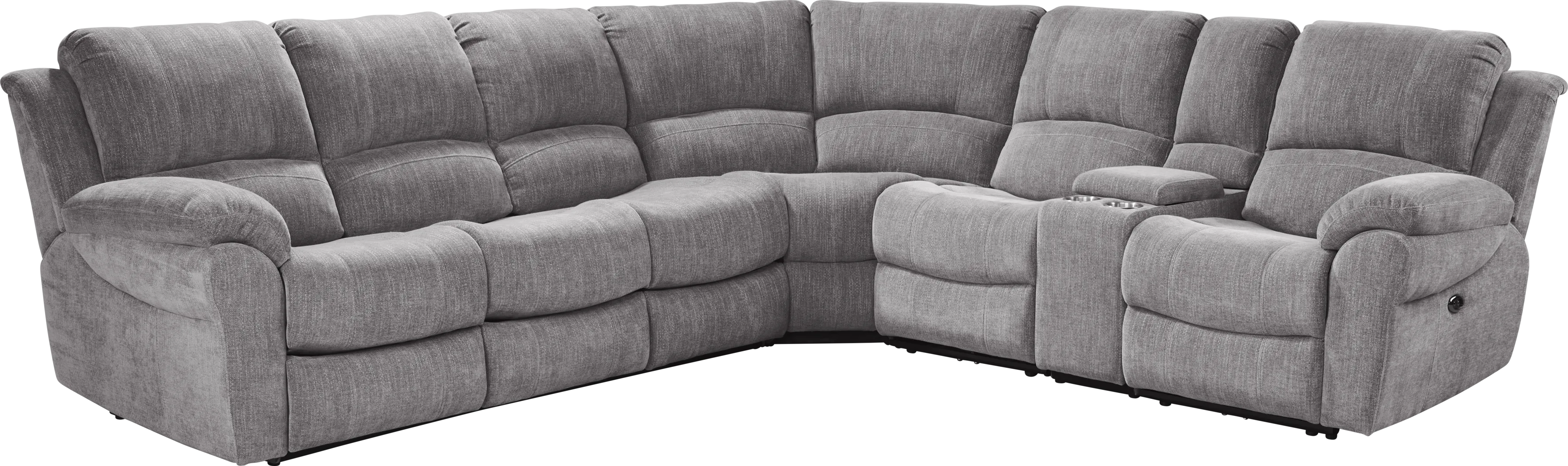 Kenmore Heights Charcoal 8 Pc Power Reclining Sleeper Sectional Living Room - Thumbnail - Image 4