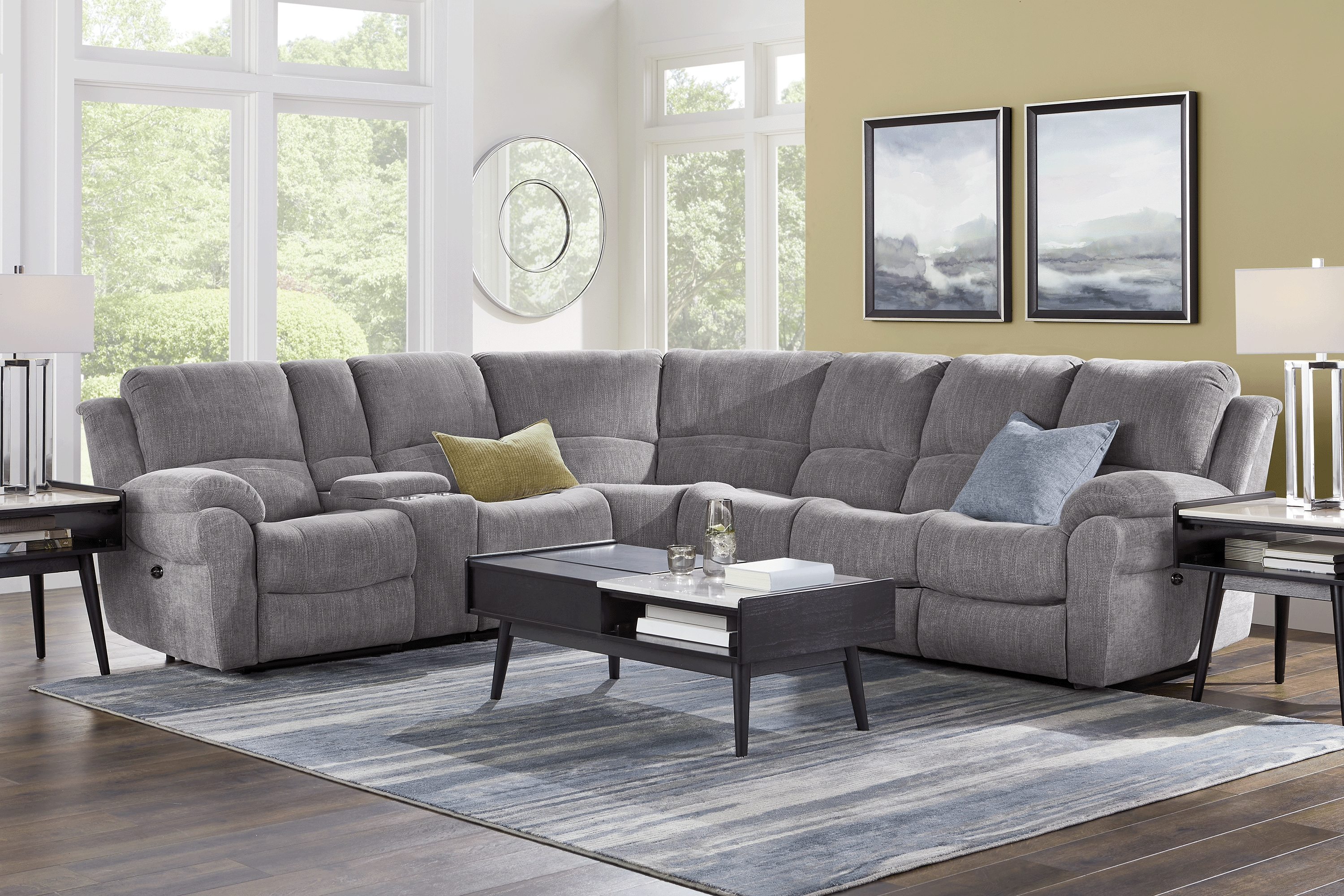 Kenmore Heights Charcoal 7 Pc Power Reclining Sectional - Thumbnail - Image 2