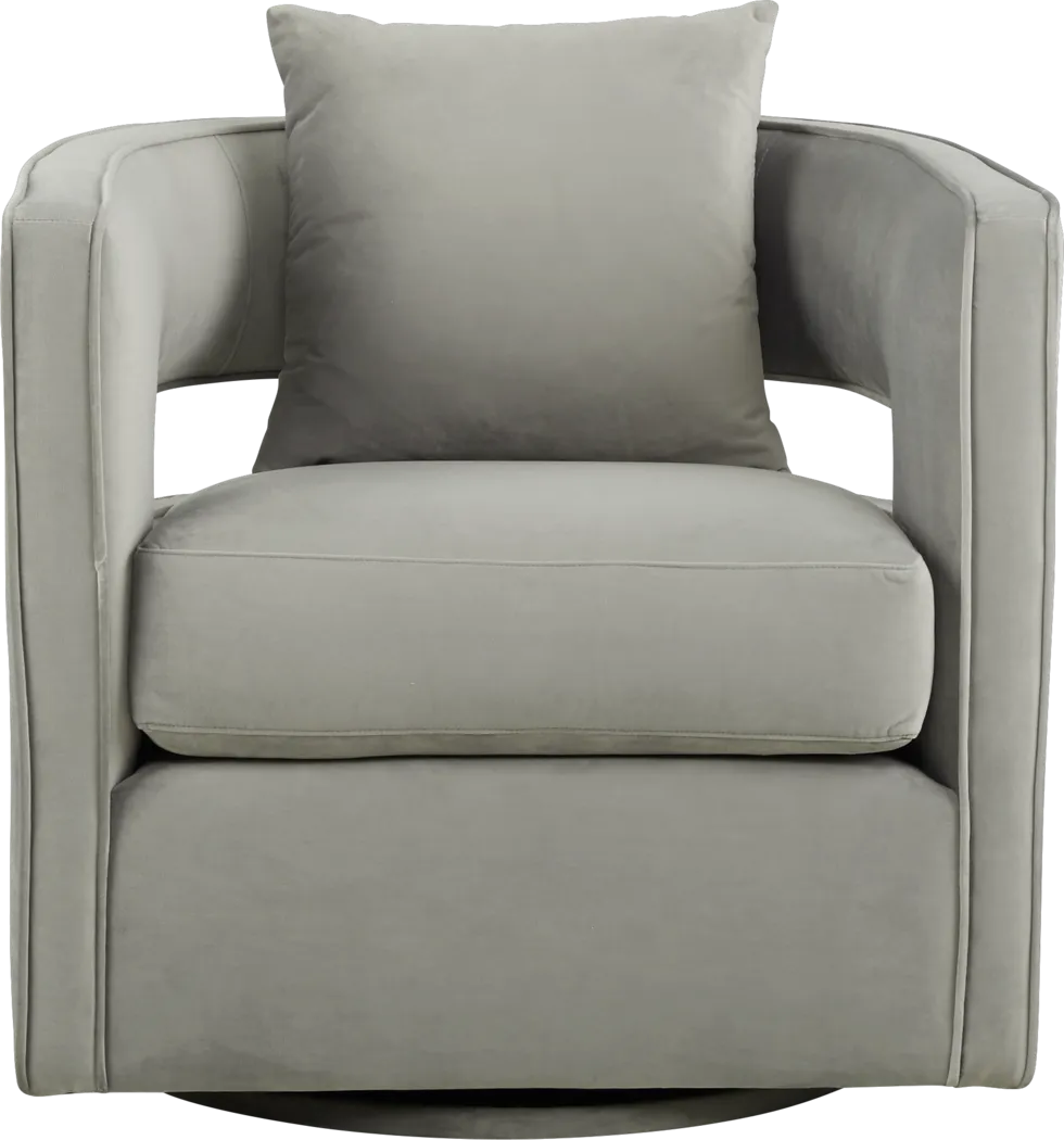 Kennedy Gray Swivel Chair - Thumbnail - Image 2