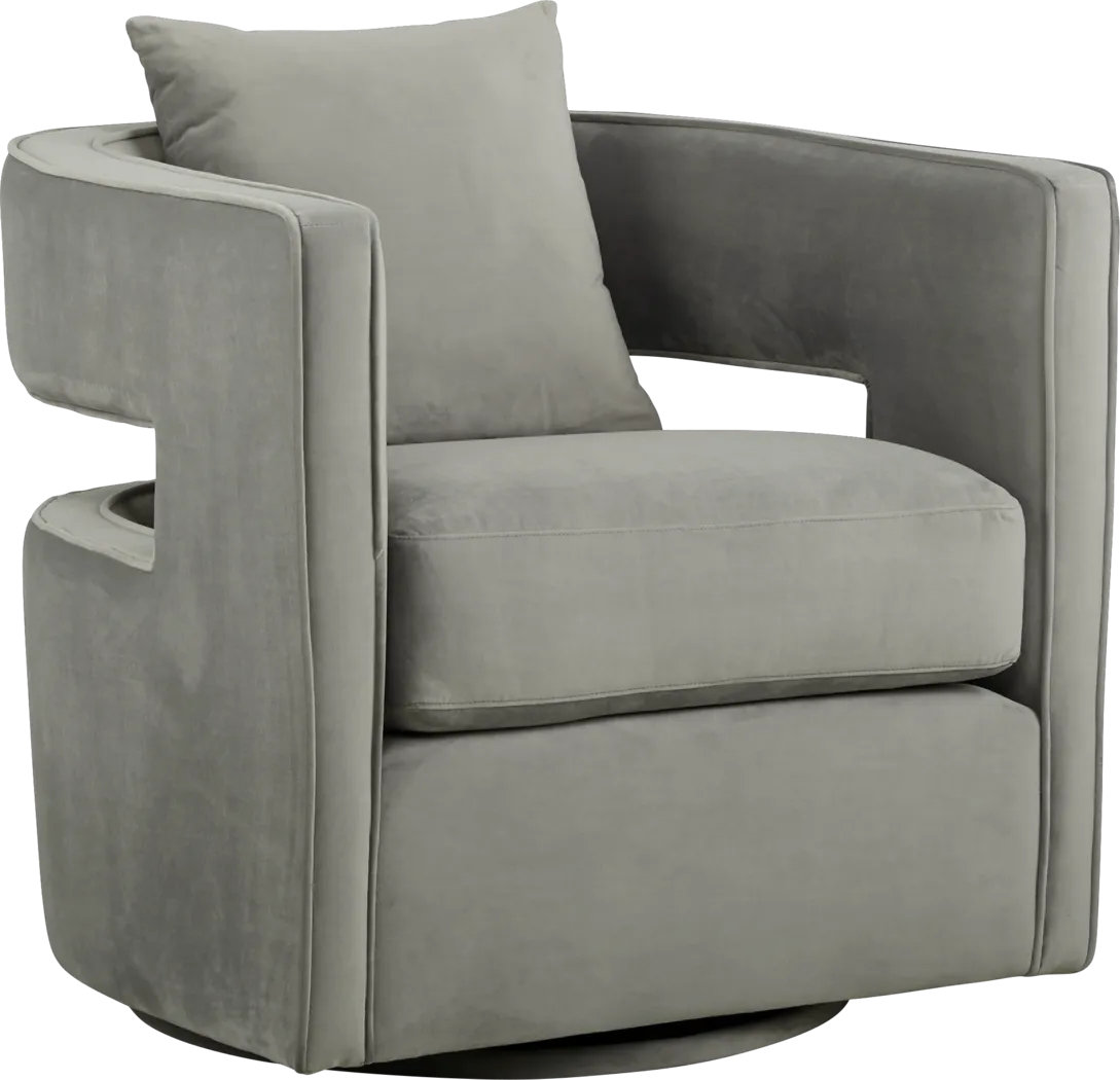 Kennedy Gray Swivel Chair - Thumbnail - Image 1