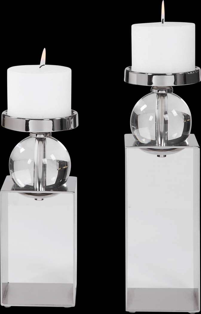 Kenoisha Nickel Candle Holder, Set of 2 - Thumbnail - Image 3