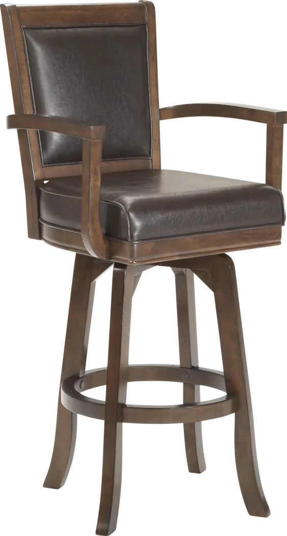 Kenosha Brown Swivel Counter Height Stool - Thumbnail - Image 1
