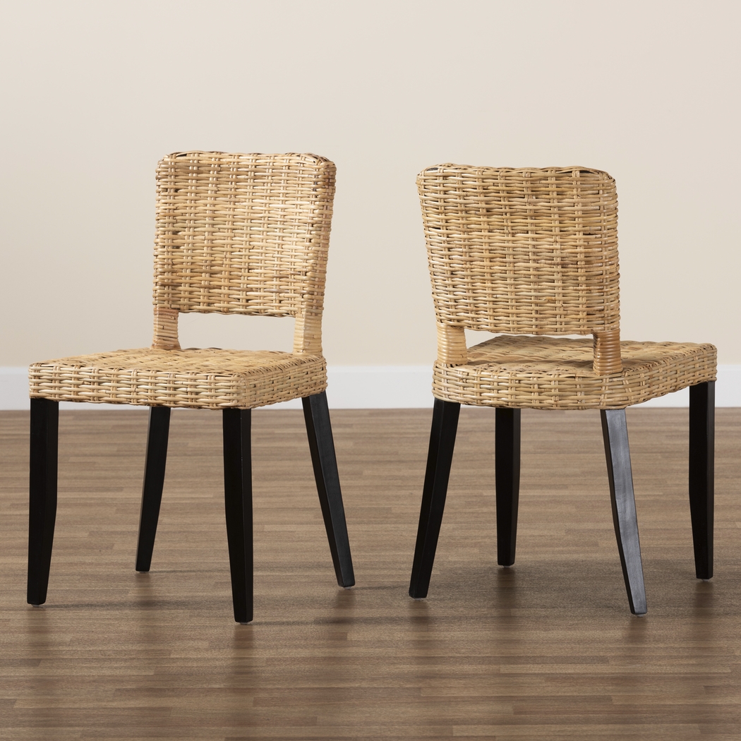 Kenoza Brown Side Chair, Set of 2 - Thumbnail - Image 3