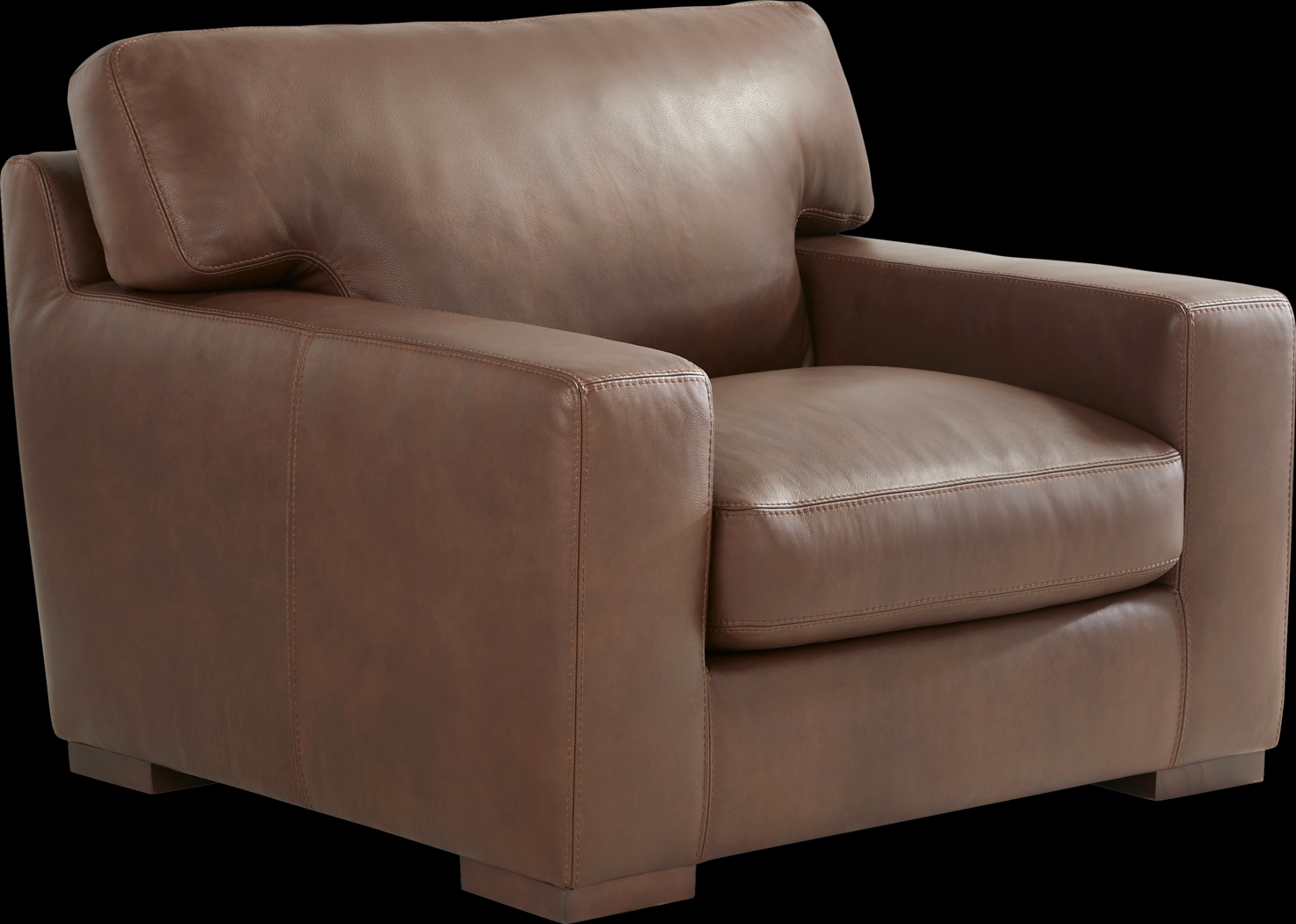 Kensington Coffee Leather Chair - Thumbnail - Image 1