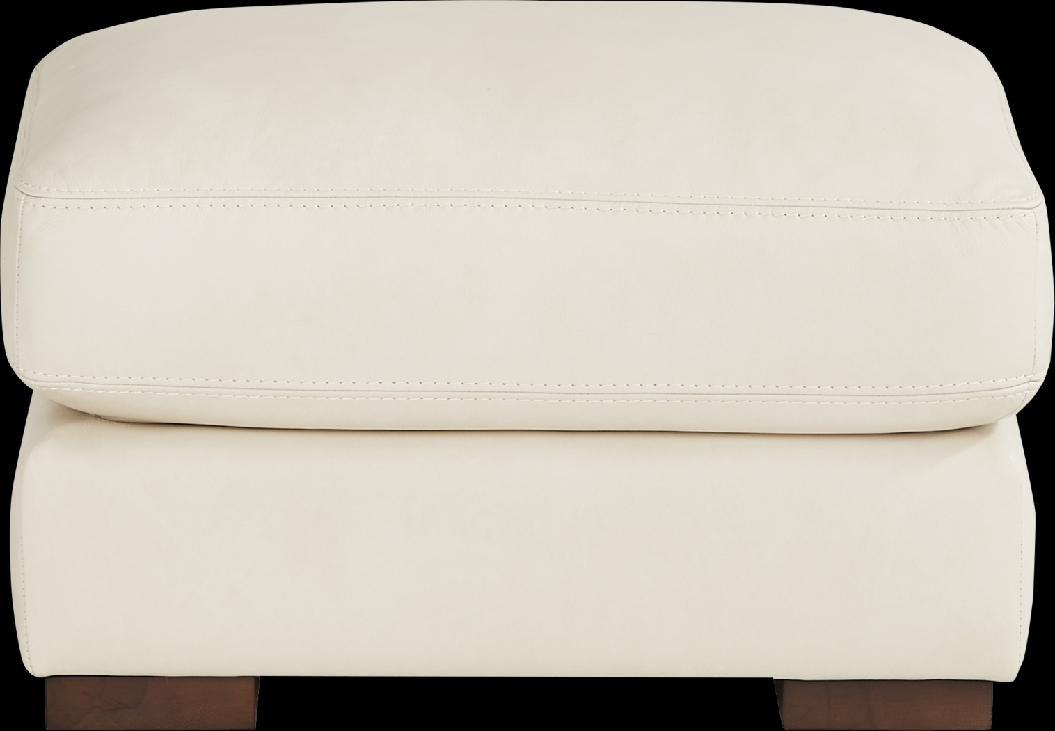 Kensington Oyster Leather Ottoman - Thumbnail - Image 2
