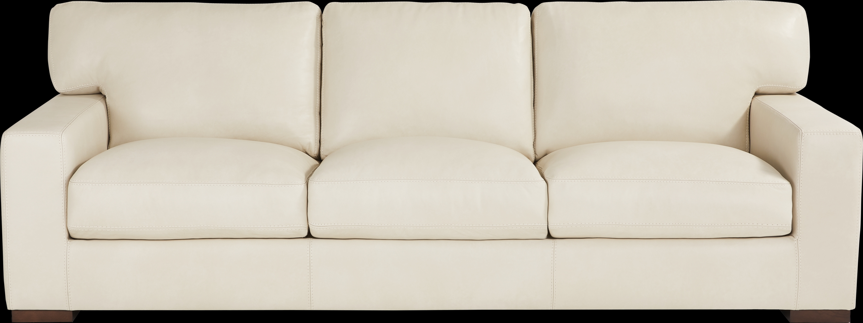 Kensington Oyster Leather Sleeper Sofa - Thumbnail - Image 1
