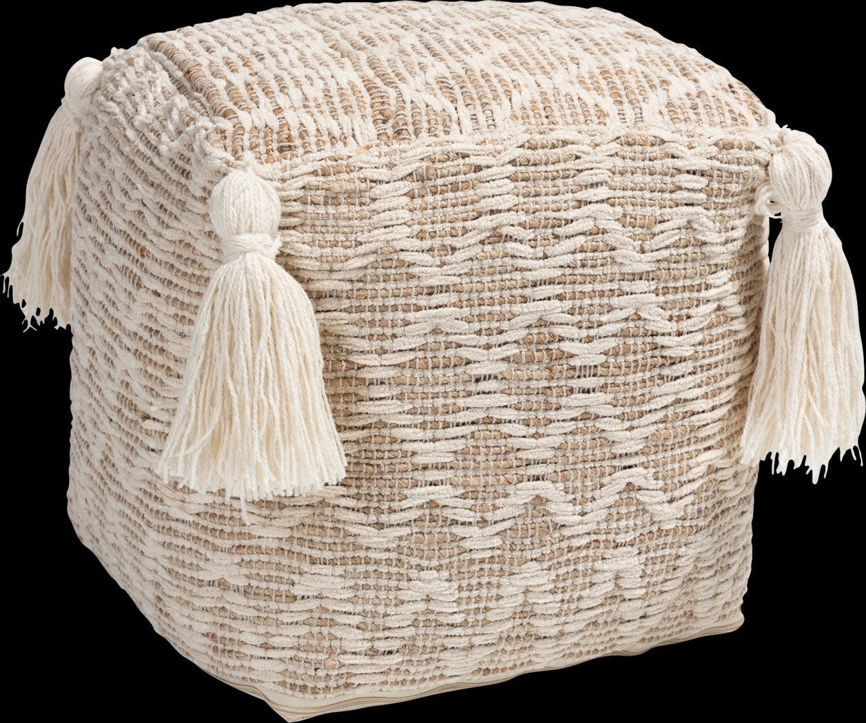 Kentmont Lane Natural Pouf - Thumbnail - Image 1