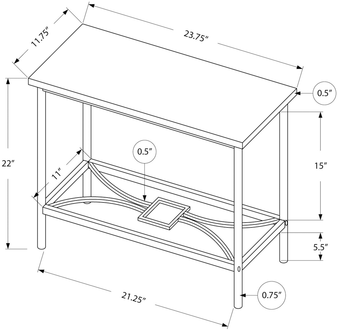 Keokuk Black Accent Table - Thumbnail - Image 5