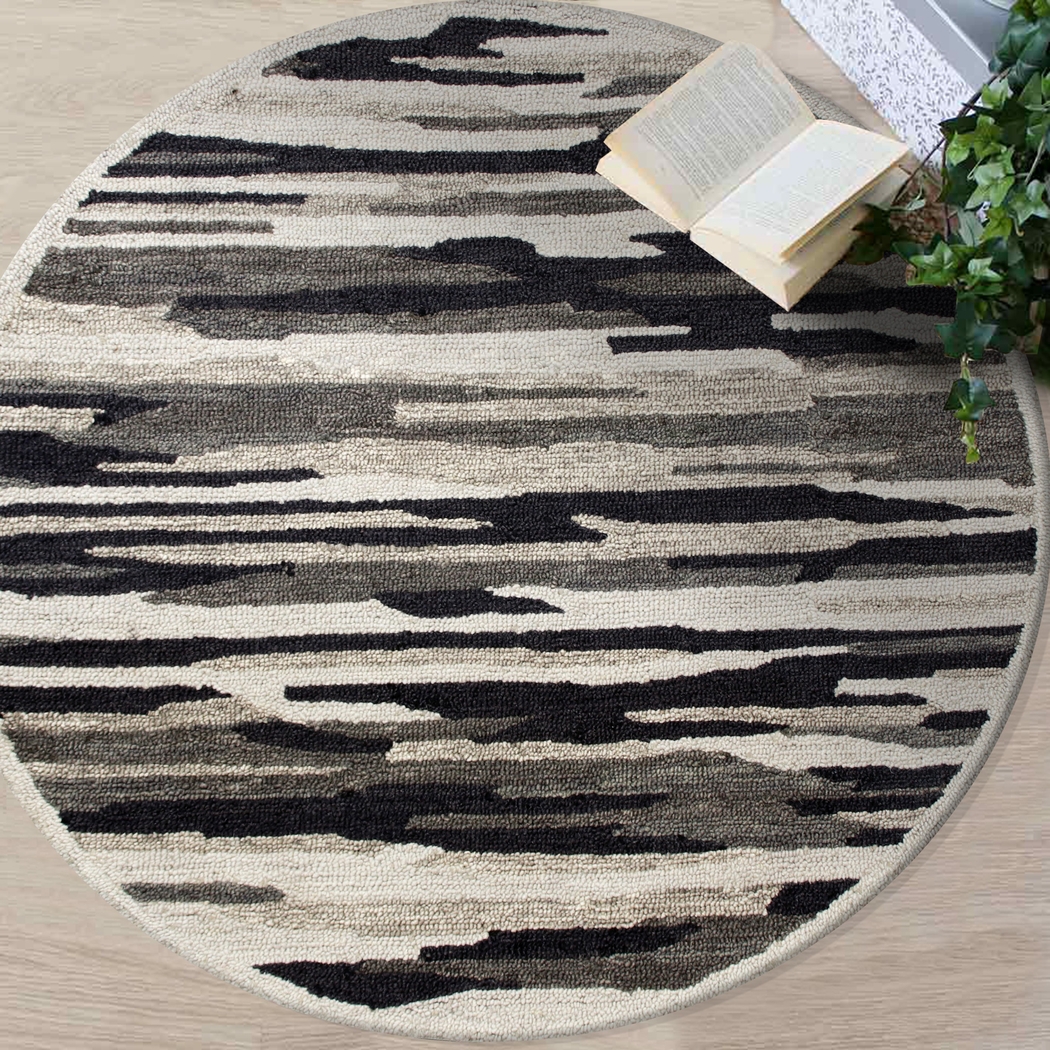 Keren Gray 4' Round Rug - Thumbnail - Image 2