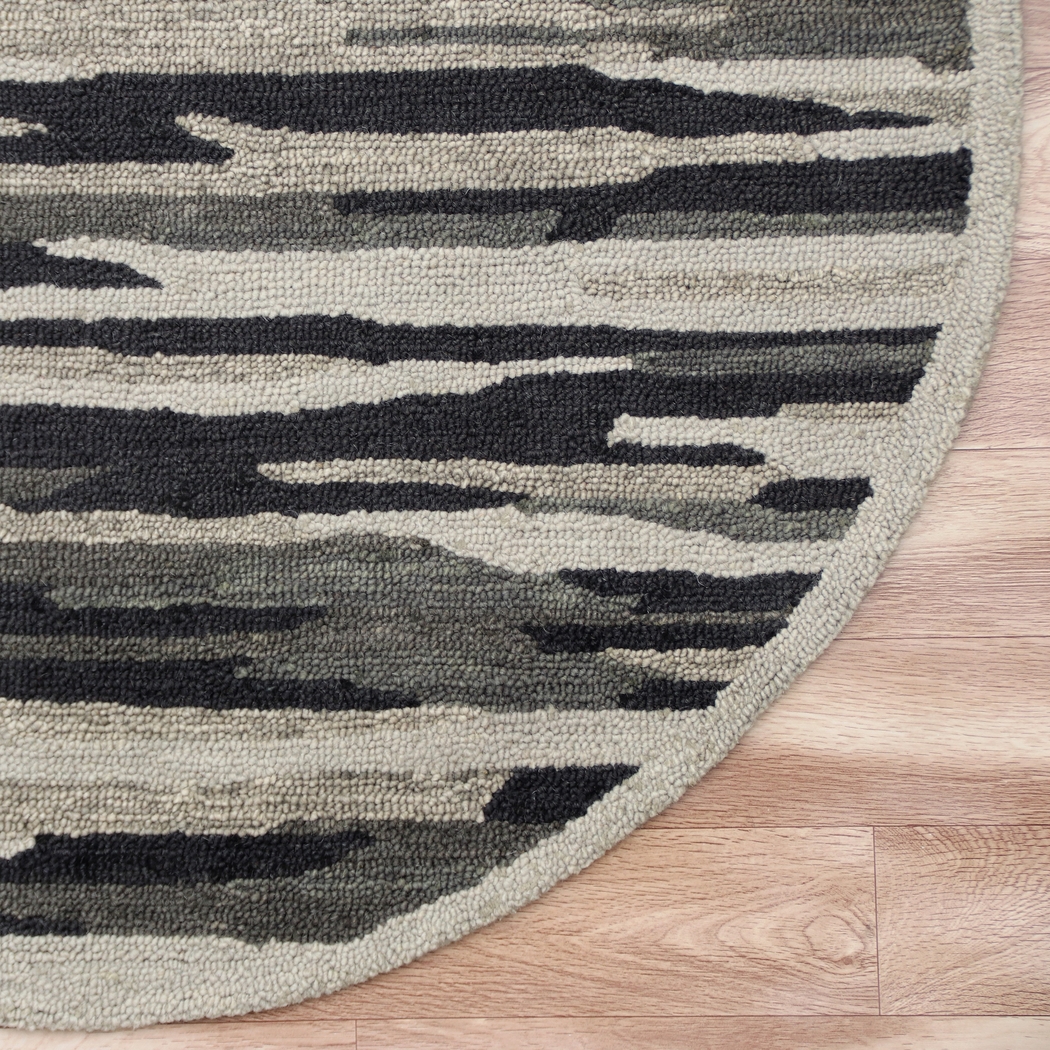 Keren Gray 4' Round Rug - Thumbnail - Image 5