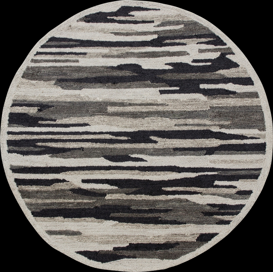 Keren Gray 4' Round Rug - Thumbnail - Image 1