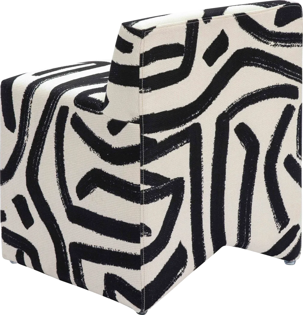 Kerge II Black and White Accent Chair - Thumbnail - Image 2