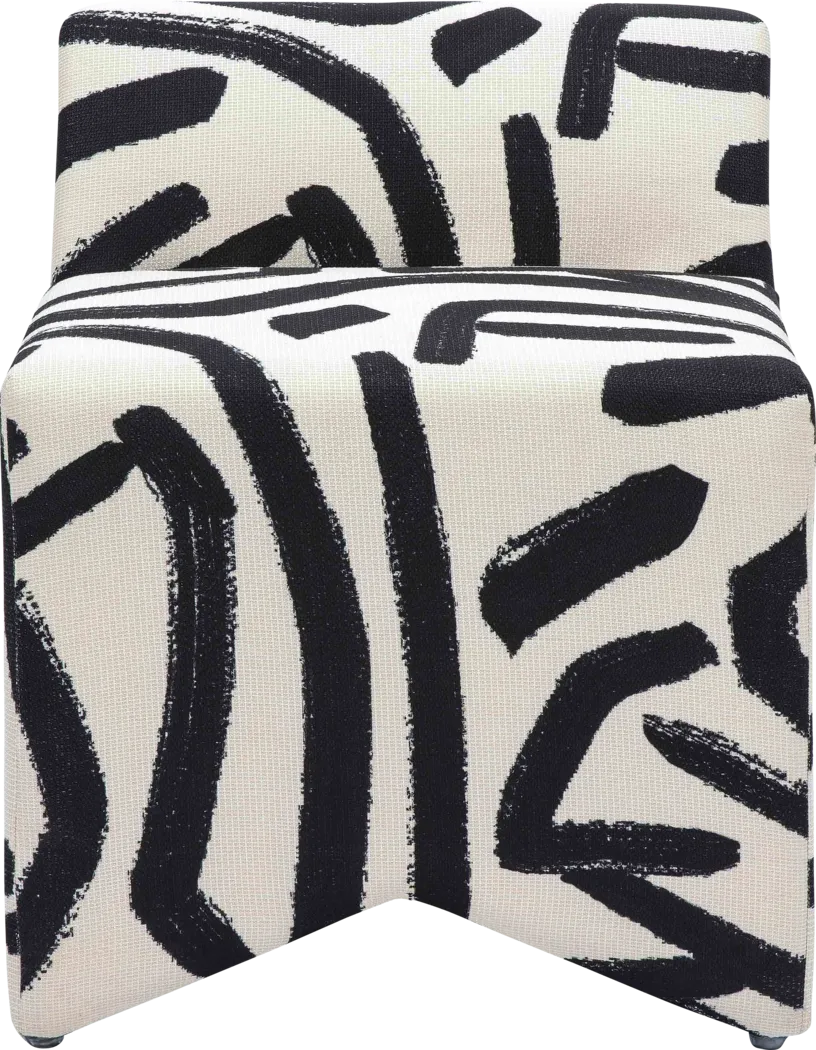Kerge II Black and White Accent Chair - Thumbnail - Image 3