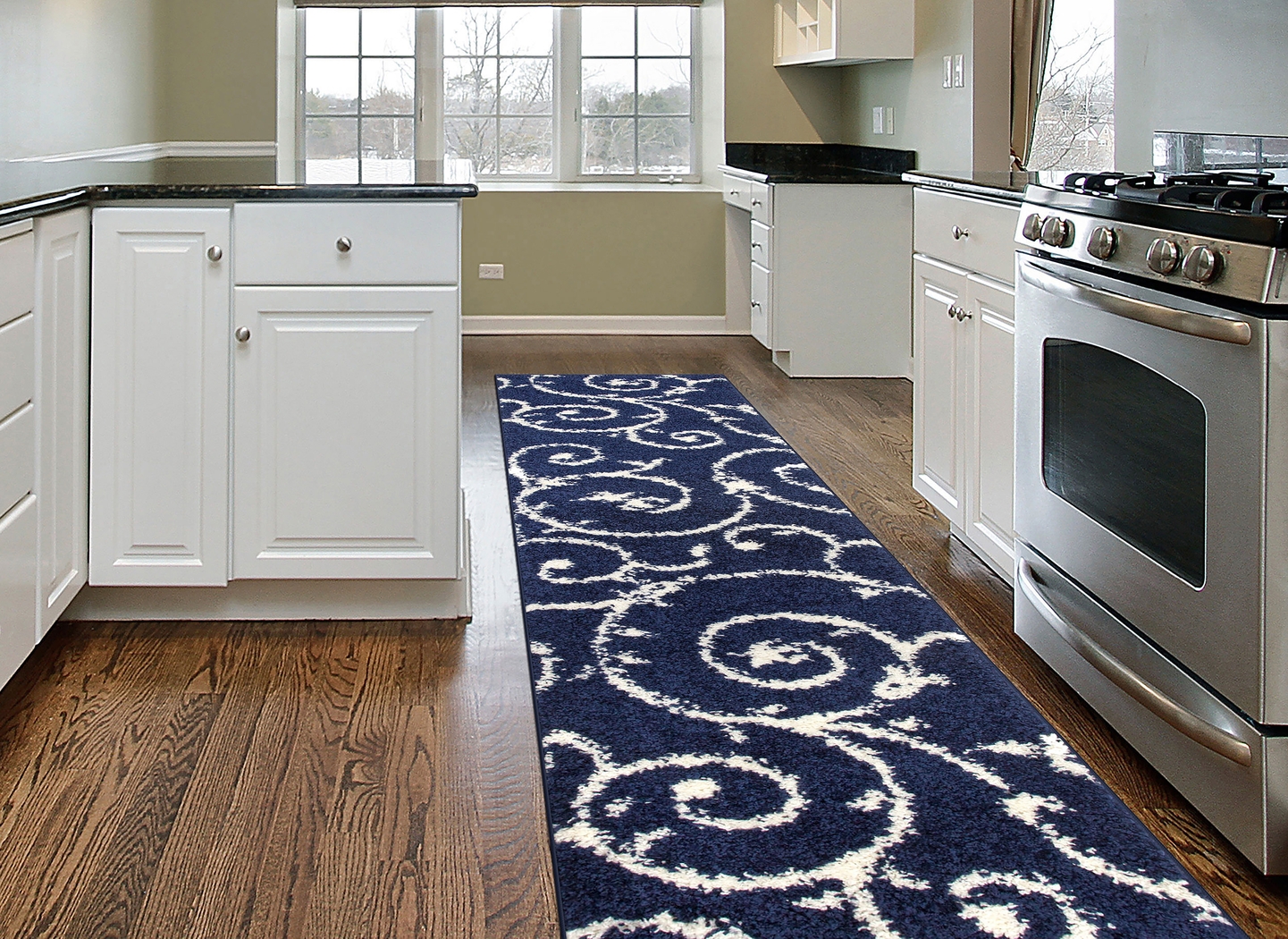 Kerli Navy 2' x 7'2 Runner Rug - Thumbnail - Image 3