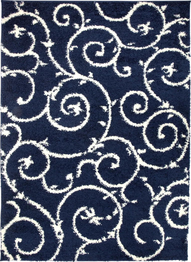 Kerli Navy 5'3 x 7'3 Rug - Thumbnail - Image 1