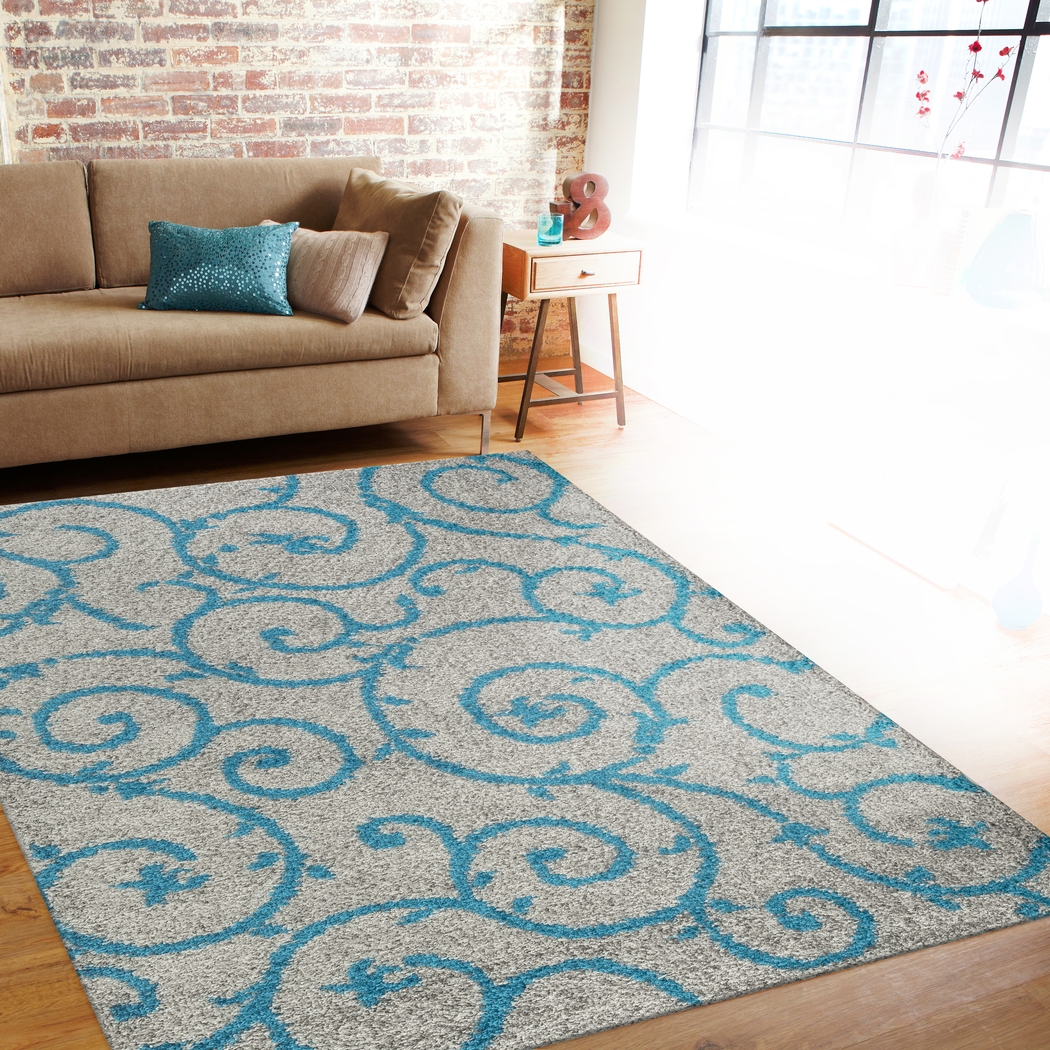 Kerli Turquoise 7'10 x 10' Rug - Thumbnail - Image 3