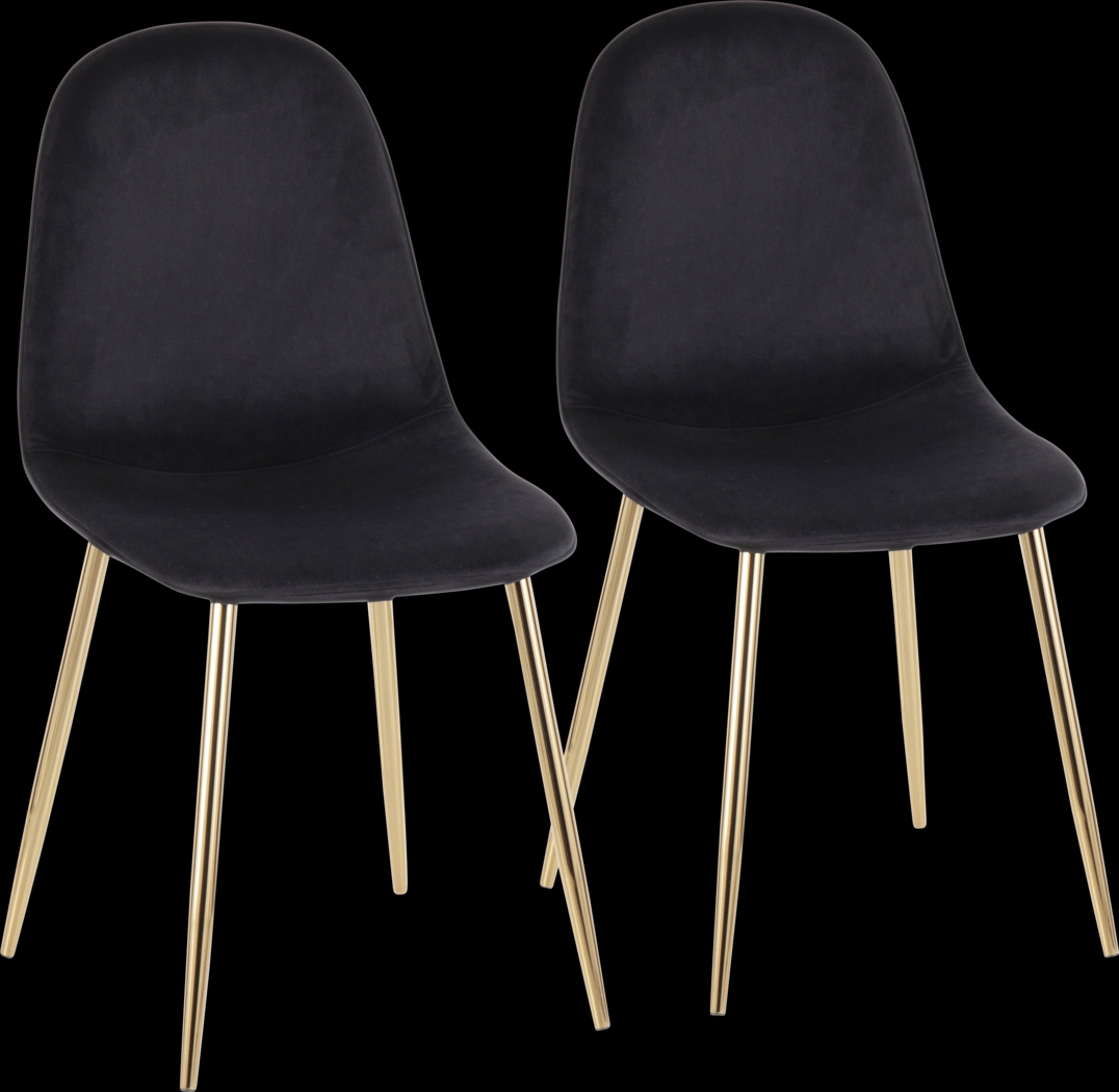 Kernack I Black Side Chair, Set of 2 - Thumbnail - Image 1