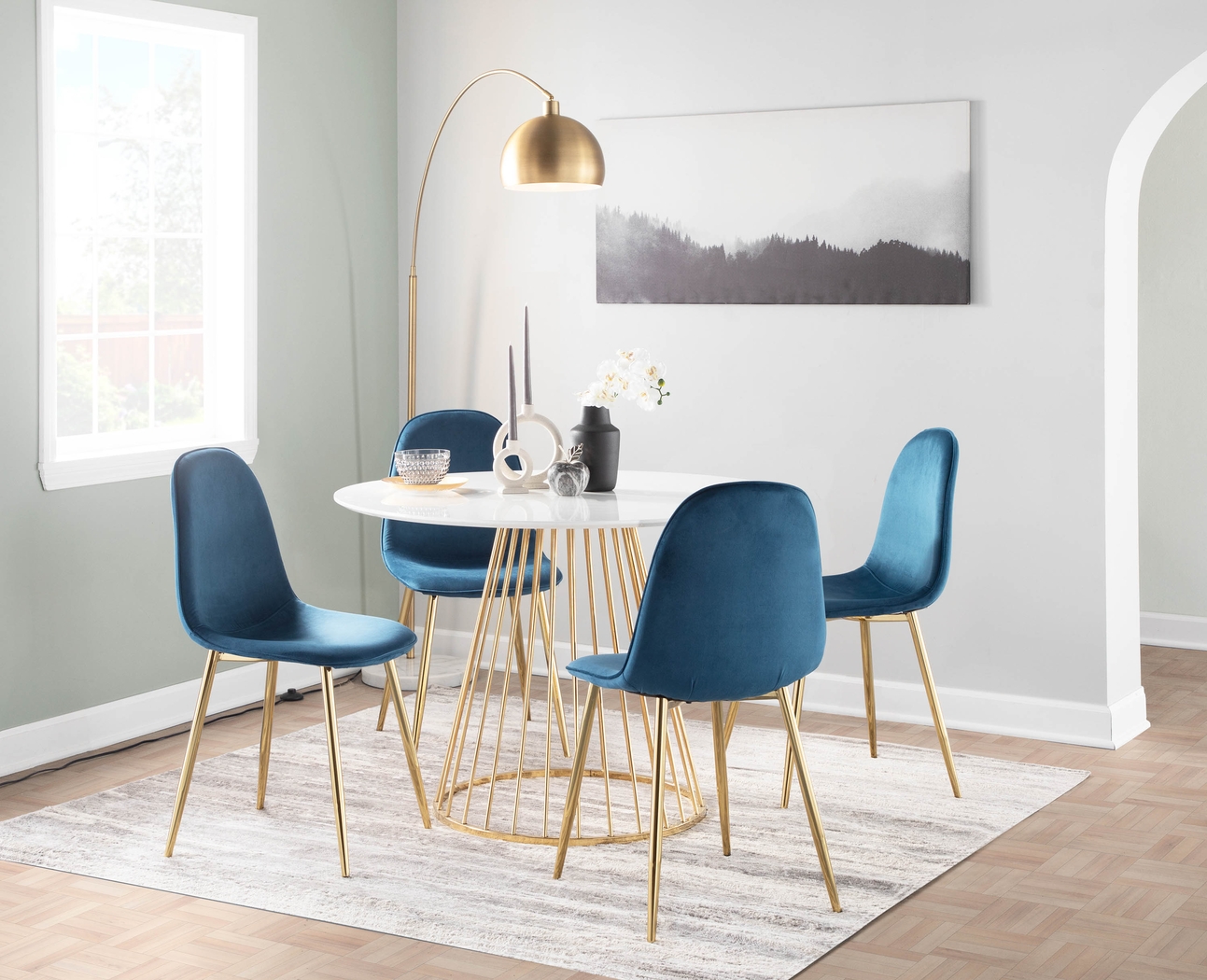 Kernack I Blue Side Chair, Set of 2 - Thumbnail - Image 8