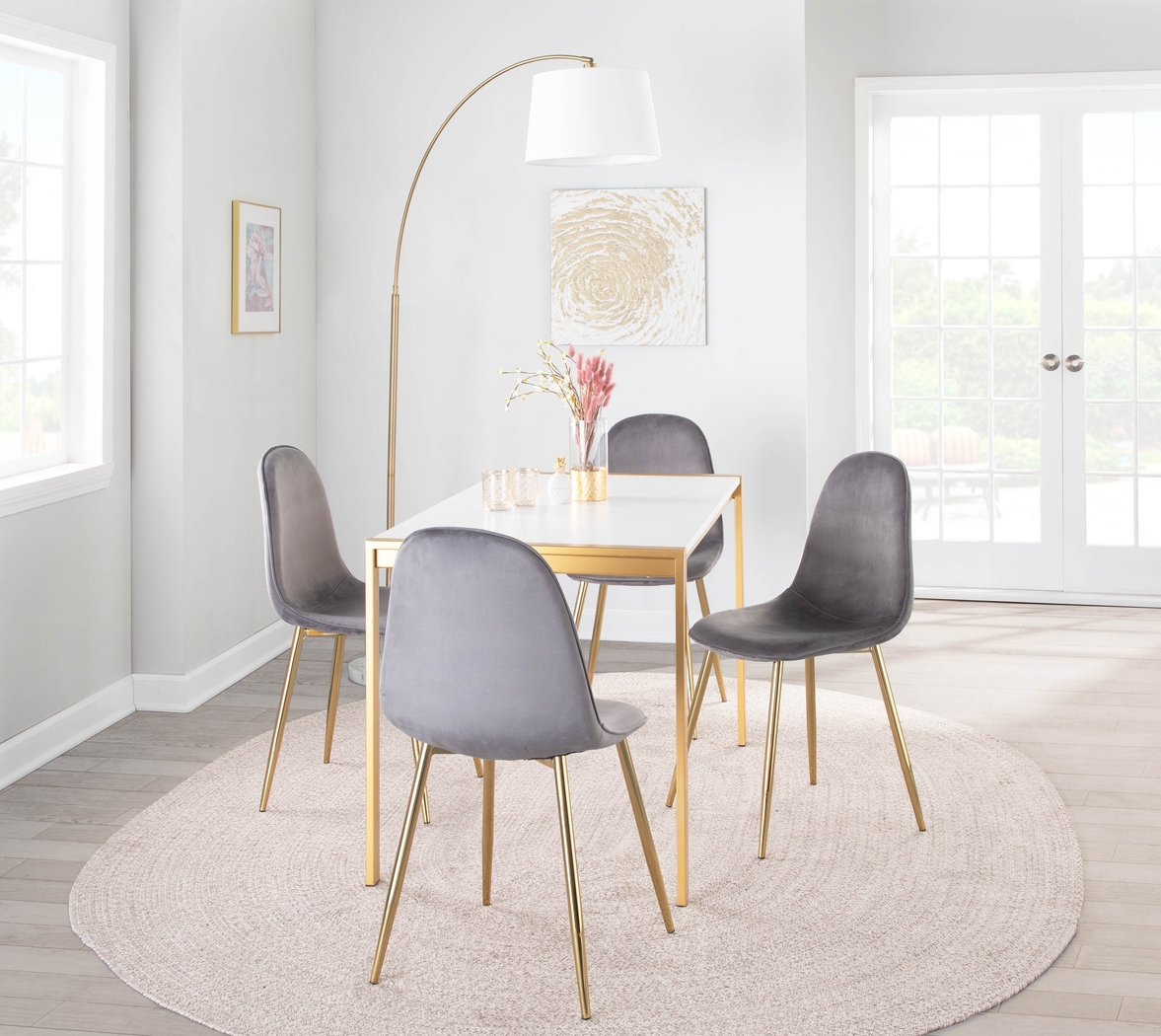 Kernack I Gray Side Chair, Set of 2 - Thumbnail - Image 8