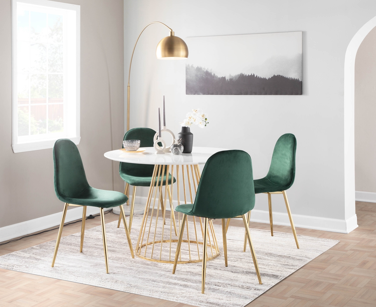 Kernack I Green Side Chair, Set of 2 - Thumbnail - Image 9