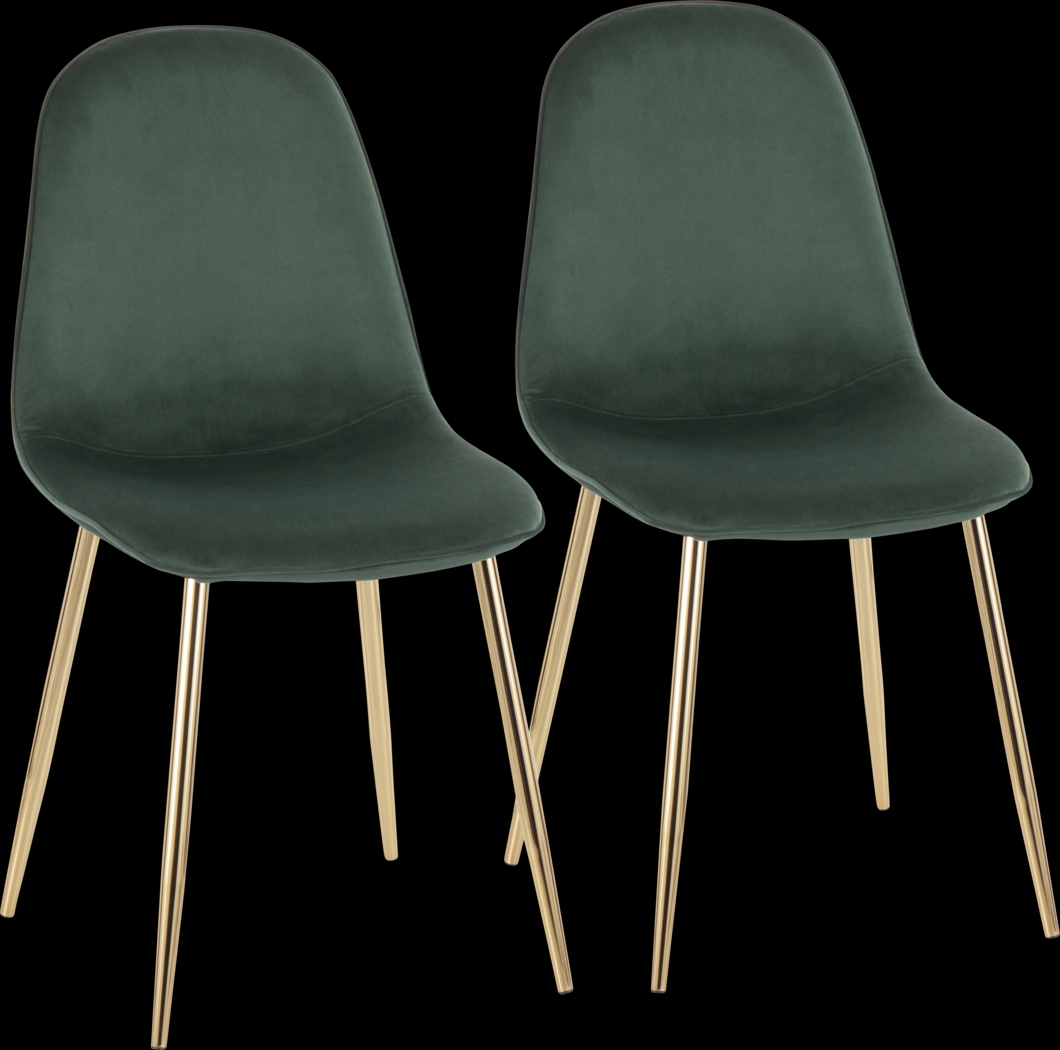 Kernack I Green Side Chair, Set of 2 - Thumbnail - Image 1
