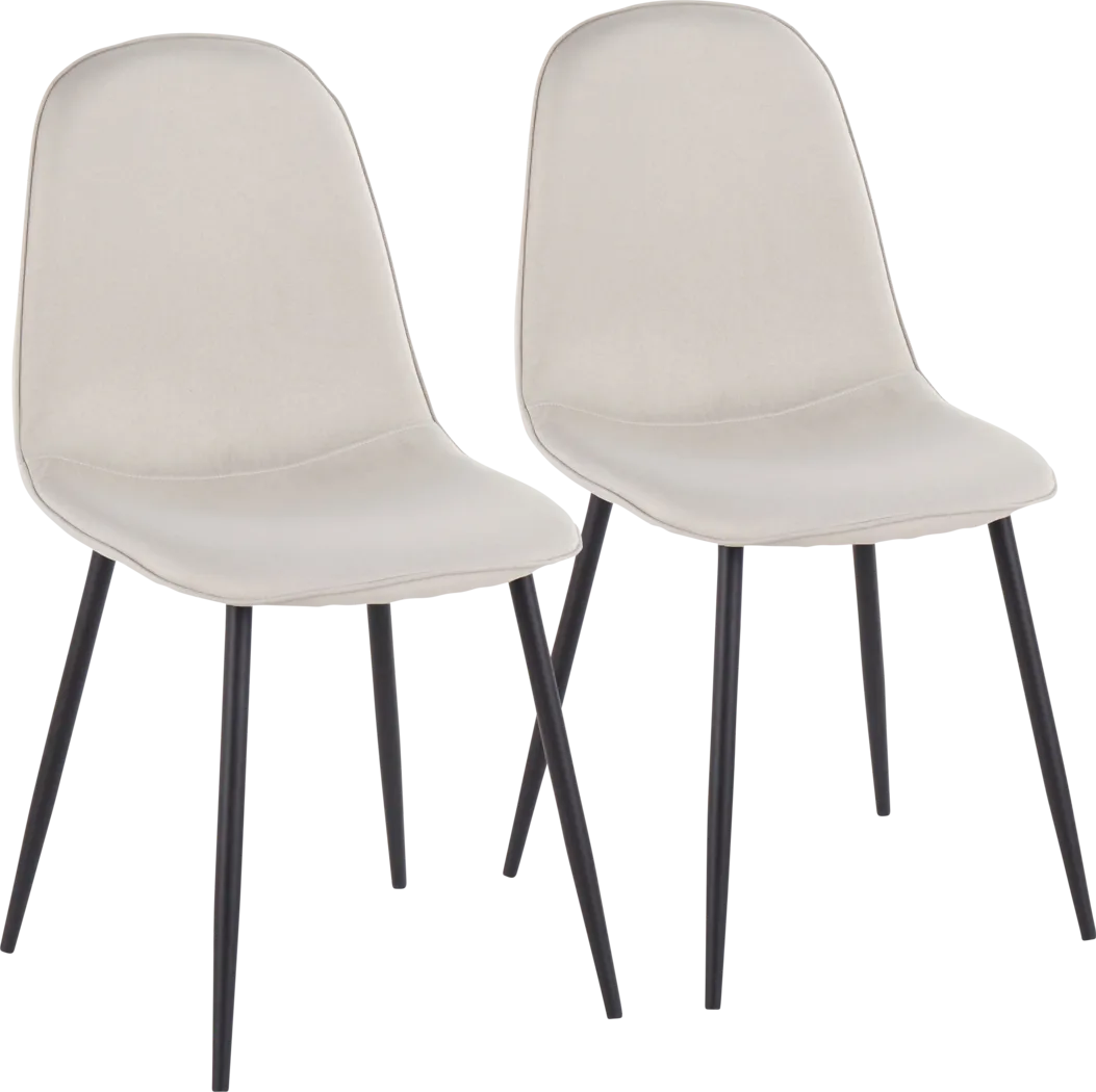 Kernack II Beige Side Chair, Set of 2 - Thumbnail - Image 1