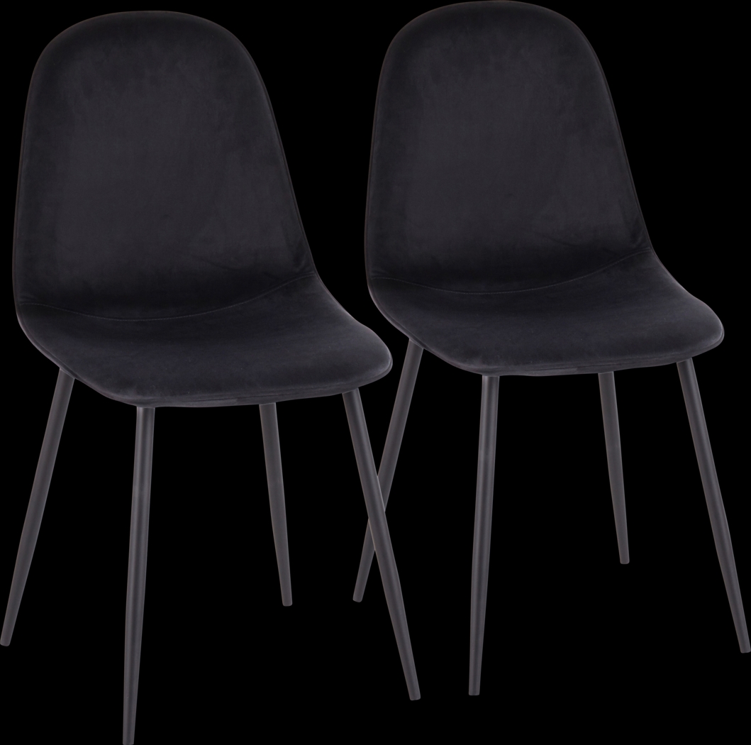 Kernack II Black Side Chair, Set of 2 - Thumbnail - Image 1