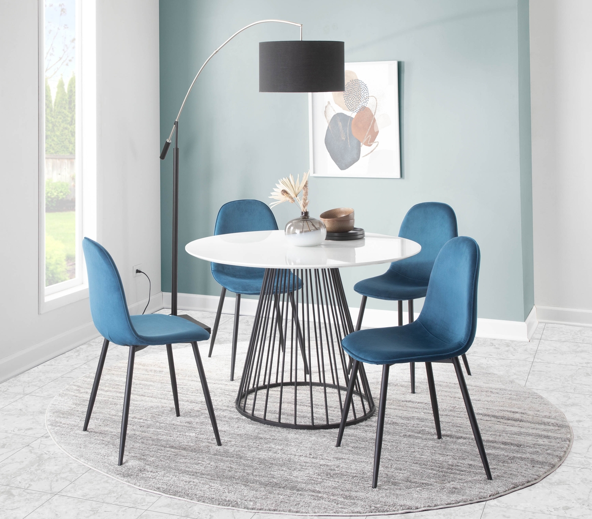 Kernack II Blue Side Chair, Set of 2 - Thumbnail - Image 8