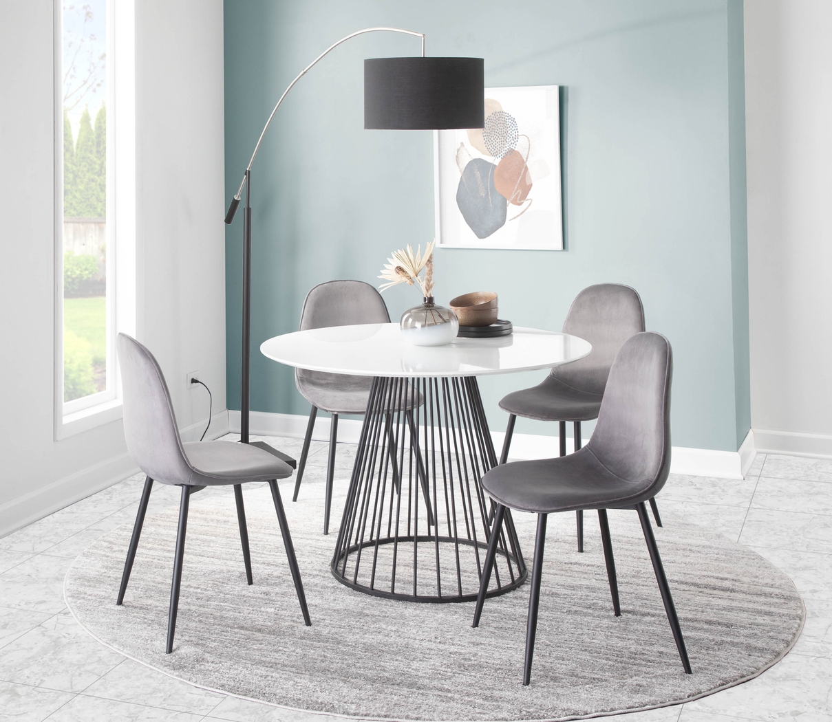 Kernack II Gray Side Chair, Set of 2 - Thumbnail - Image 8