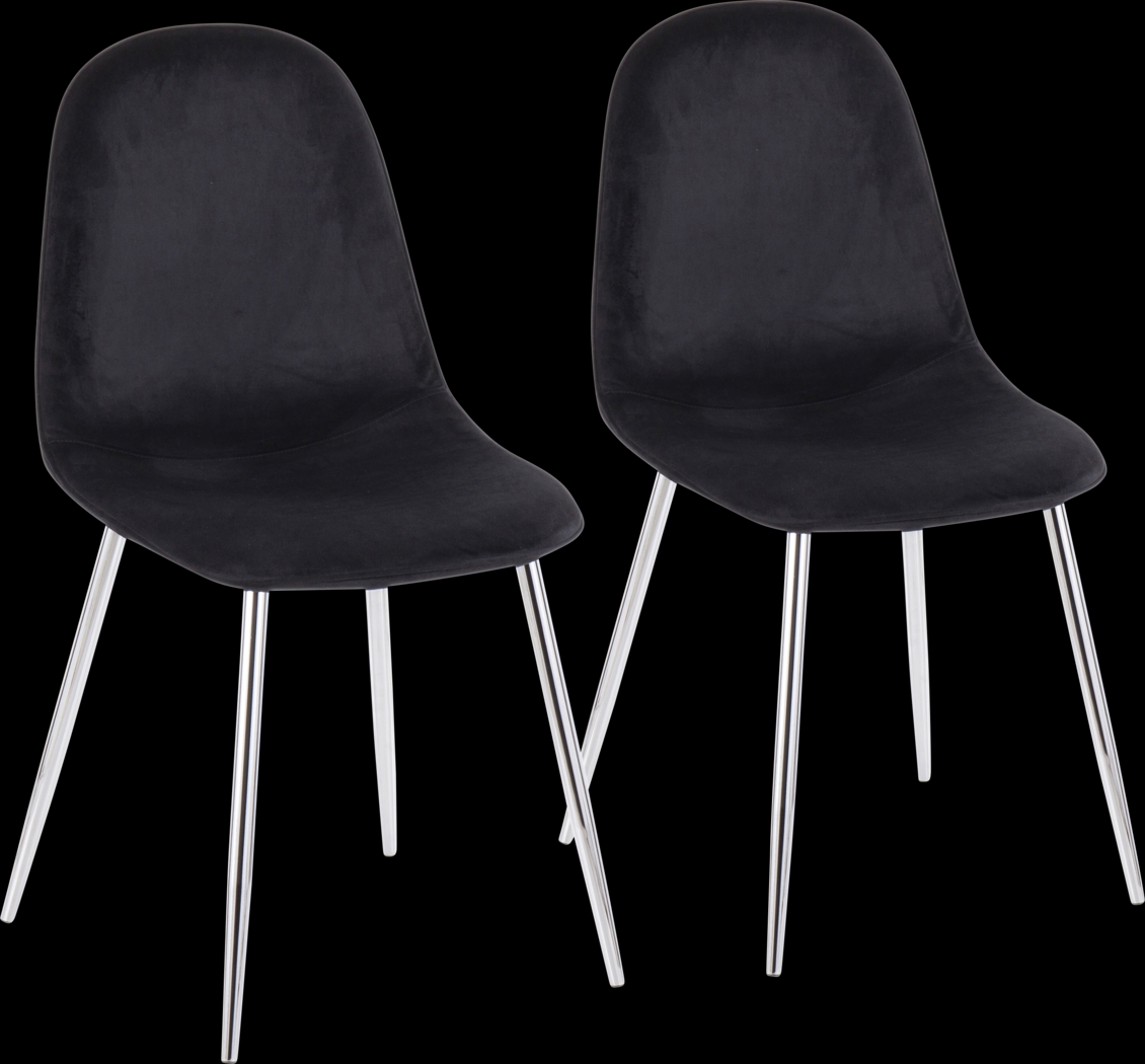 Kernack III Black Side Chair, Set of 2 - Thumbnail - Image 1