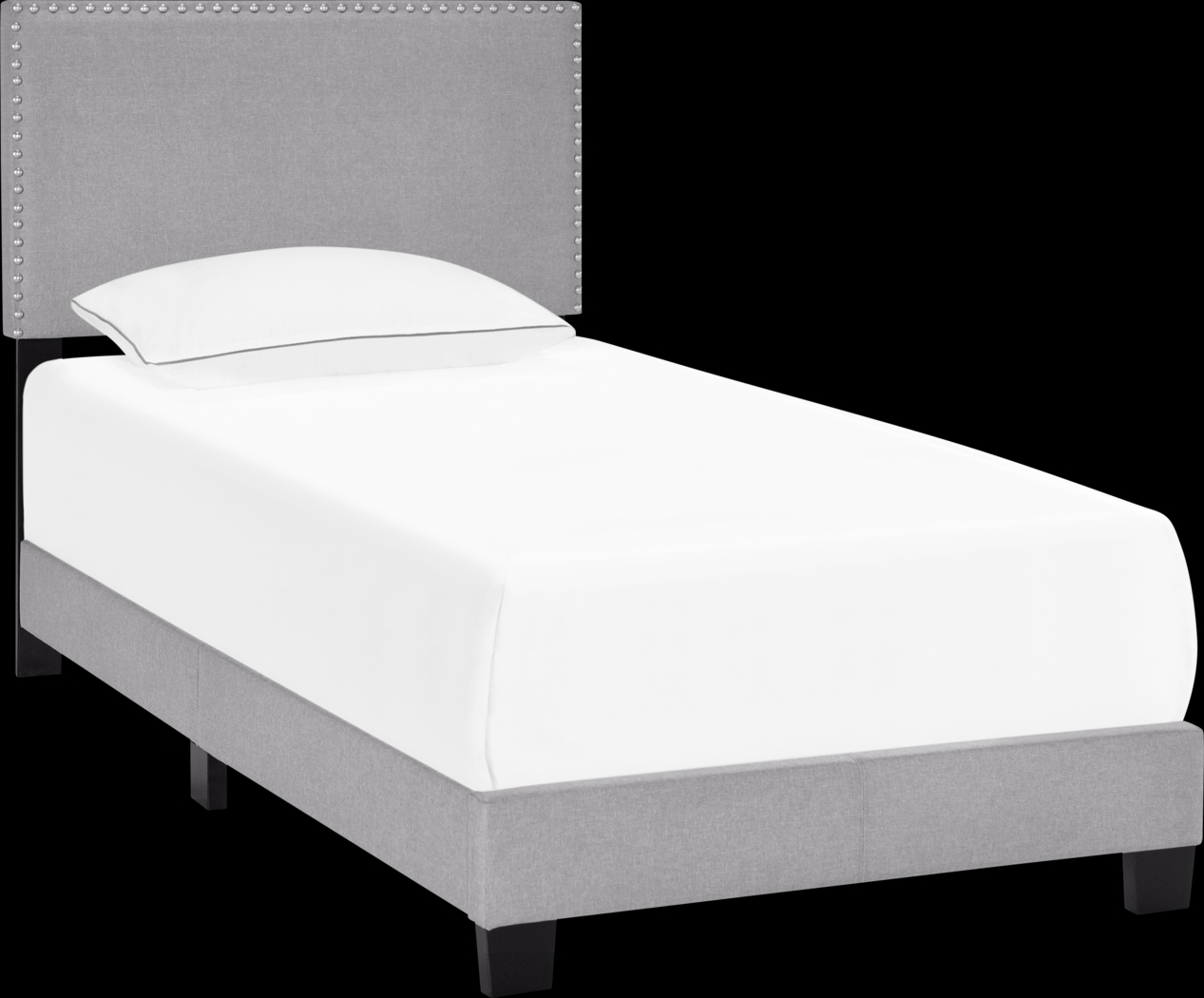 Kernite Dark Gray Twin Bed - Thumbnail - Image 1