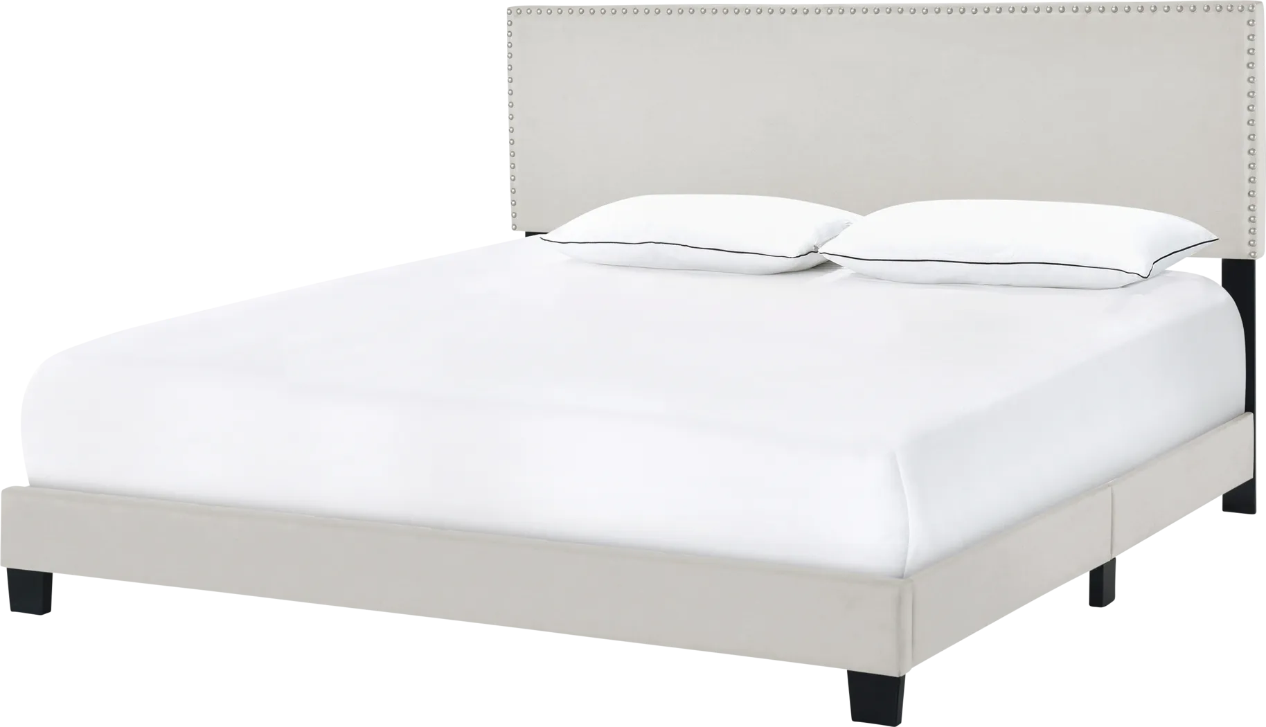 Kernite Light Gray Queen Bed - Thumbnail - Image 3