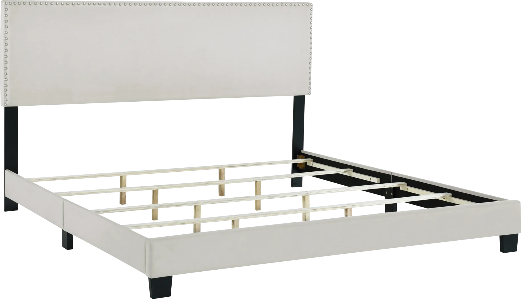 Kernite Light Gray Queen Bed - Thumbnail - Image 4