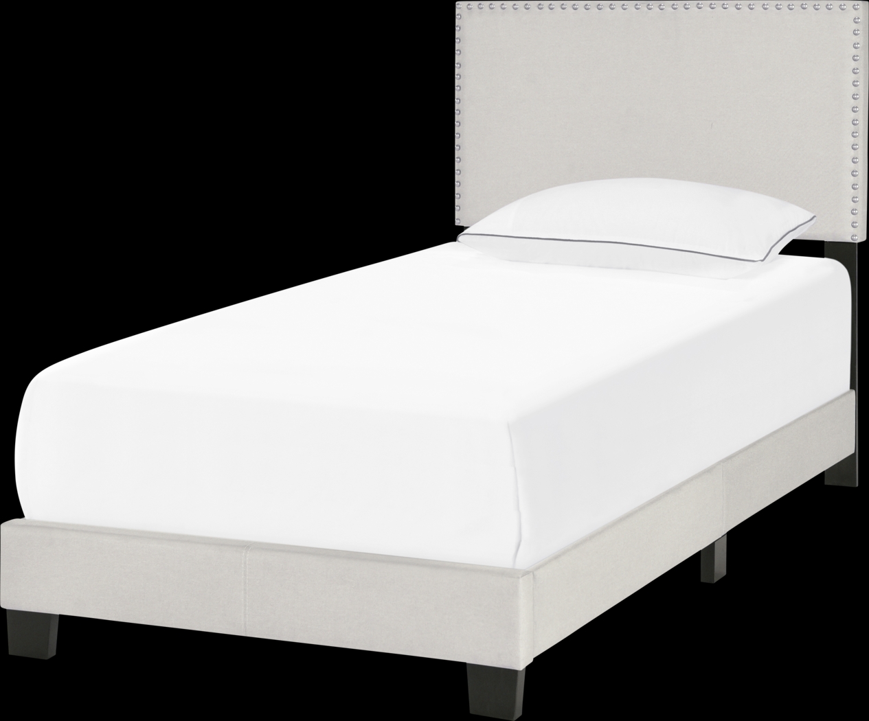 Kernite Light Gray Twin Bed - Thumbnail - Image 3
