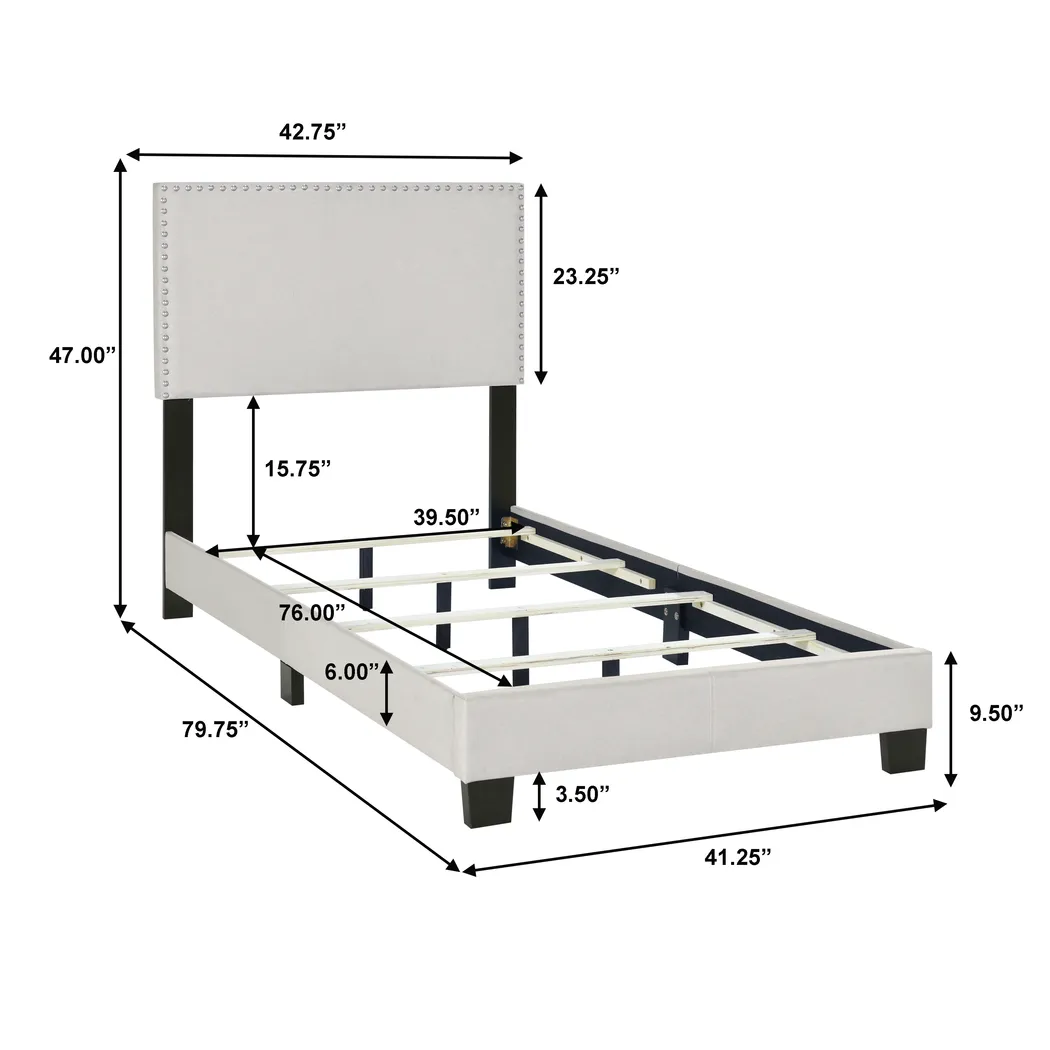 Kernite Light Gray Twin Bed - Image 8