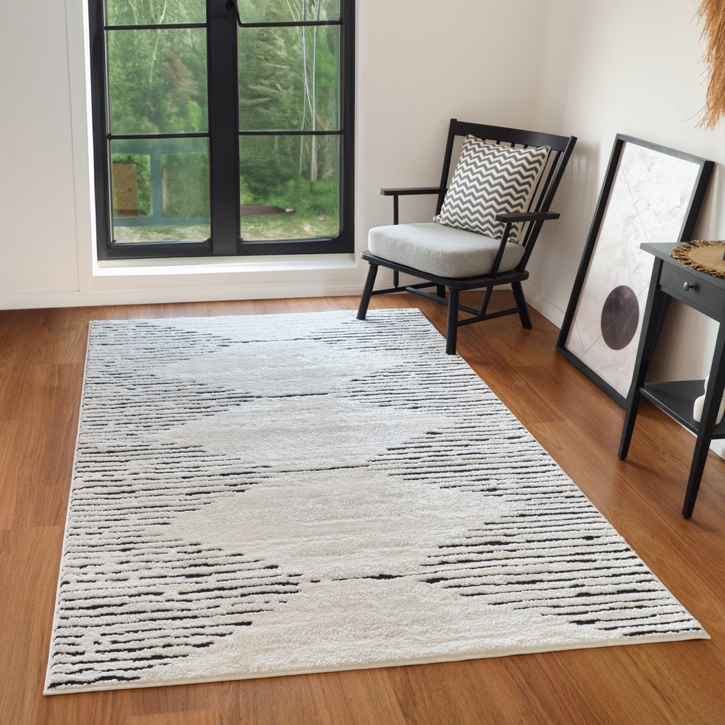 Kerone White 7'9 x 9'9 Rug - Thumbnail - Image 2