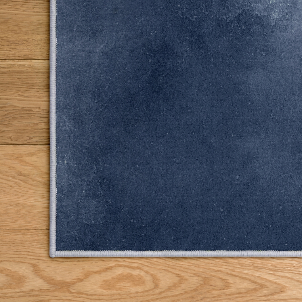 Kerrans Blue 7'7 x 10'5 Rug - Thumbnail - Image 4