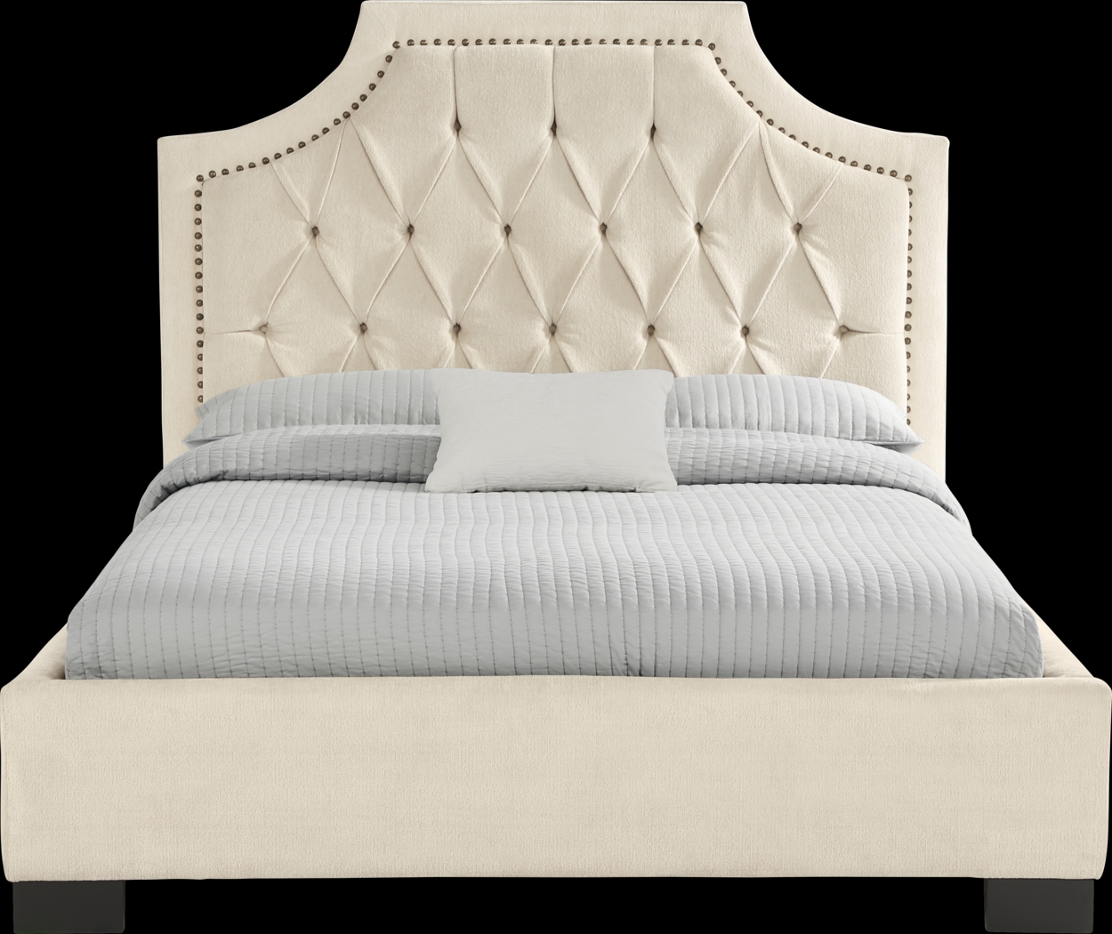 Kerrisdale Beige 3 Pc King Upholstered Bed - Thumbnail - Image 1